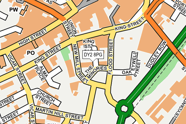 DY2 8PG map - OS OpenMap – Local (Ordnance Survey) DY2 8PG map - OS OpenMap – Local (Ordnance Survey)