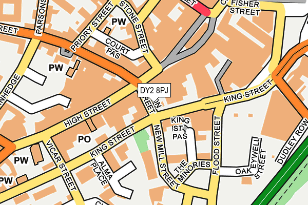 DY2 8PJ map - OS OpenMap – Local (Ordnance Survey) DY2 8PJ map - OS OpenMap – Local (Ordnance Survey)