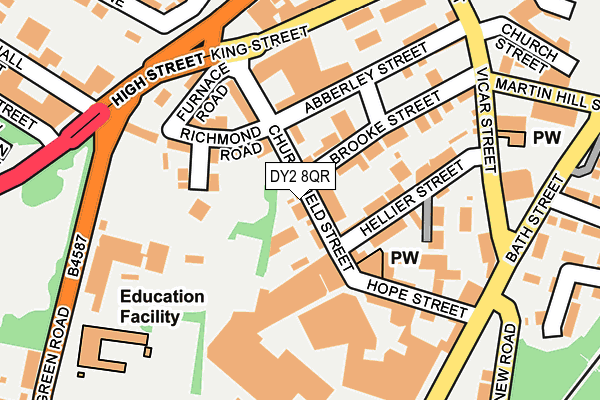 DY2 8QR map - OS OpenMap – Local (Ordnance Survey) DY2 8QR map - OS OpenMap – Local (Ordnance Survey)