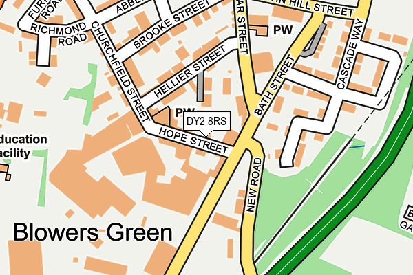DY2 8RS map - OS OpenMap – Local (Ordnance Survey)