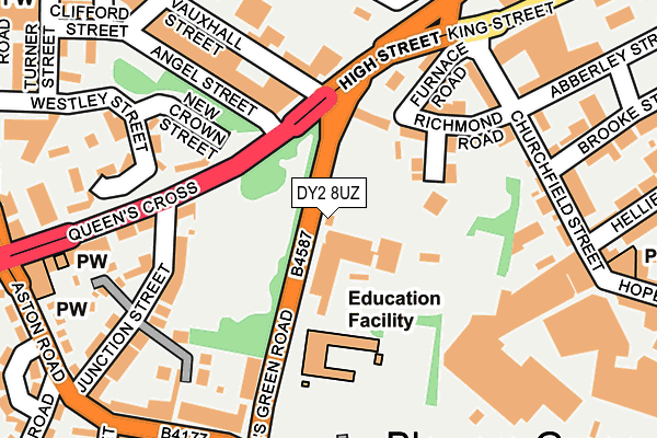 DY2 8UZ map - OS OpenMap – Local (Ordnance Survey)