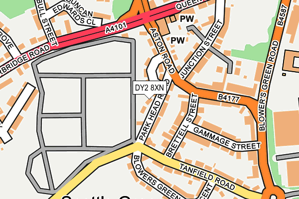 DY2 8XN map - OS OpenMap – Local (Ordnance Survey) DY2 8XN map - OS OpenMap – Local (Ordnance Survey)