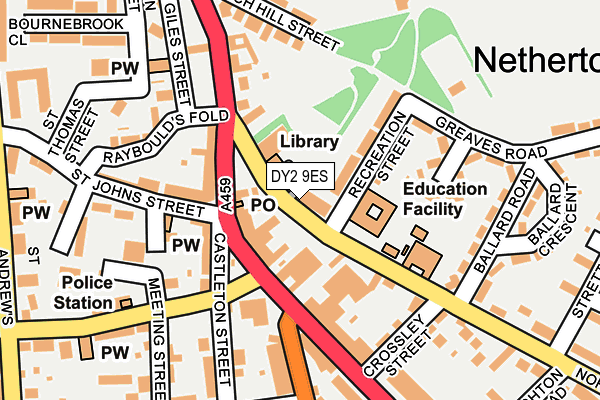 DY2 9ES map - OS OpenMap – Local (Ordnance Survey) DY2 9ES map - OS OpenMap – Local (Ordnance Survey)