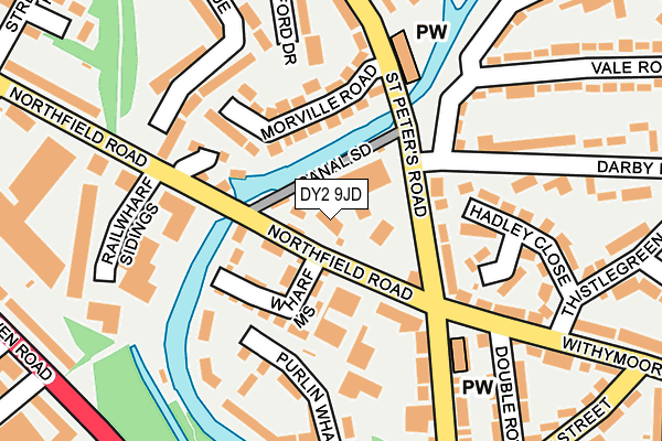 DY2 9JD map - OS OpenMap – Local (Ordnance Survey) DY2 9JD map - OS OpenMap – Local (Ordnance Survey)