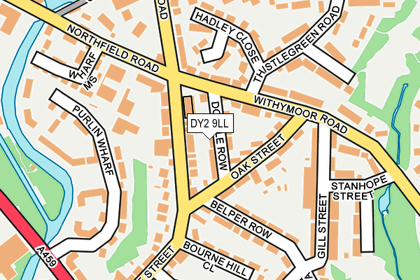 DY2 9LL map - OS OpenMap – Local (Ordnance Survey) DY2 9LL map - OS OpenMap – Local (Ordnance Survey)