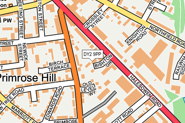 DY2 9PP map - OS OpenMap – Local (Ordnance Survey) DY2 9PP map - OS OpenMap – Local (Ordnance Survey)