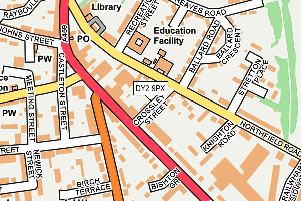 DY2 9PX map - OS OpenMap – Local (Ordnance Survey)