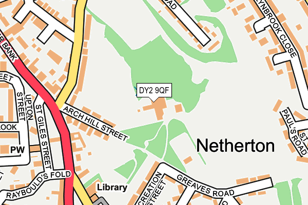 DY2 9QF map - OS OpenMap – Local (Ordnance Survey)