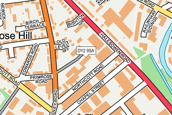 DY2 9SA map - OS OpenMap – Local (Ordnance Survey) DY2 9SA map - OS OpenMap – Local (Ordnance Survey)