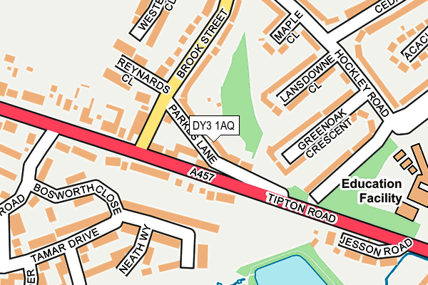 DY3 1AQ map - OS OpenMap – Local (Ordnance Survey) DY3 1AQ map - OS OpenMap – Local (Ordnance Survey)