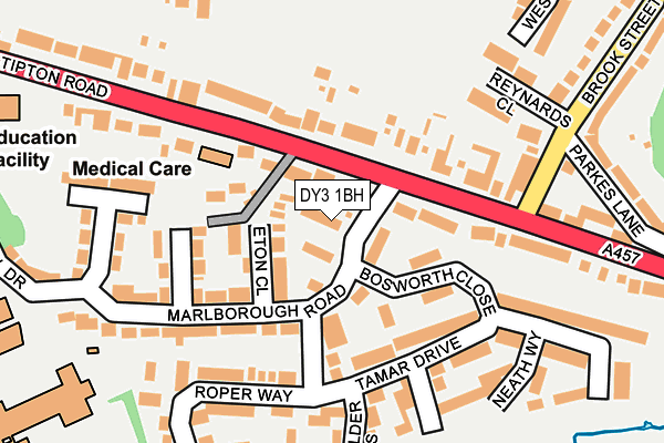 DY3 1BH map - OS OpenMap – Local (Ordnance Survey) DY3 1BH map - OS OpenMap – Local (Ordnance Survey)