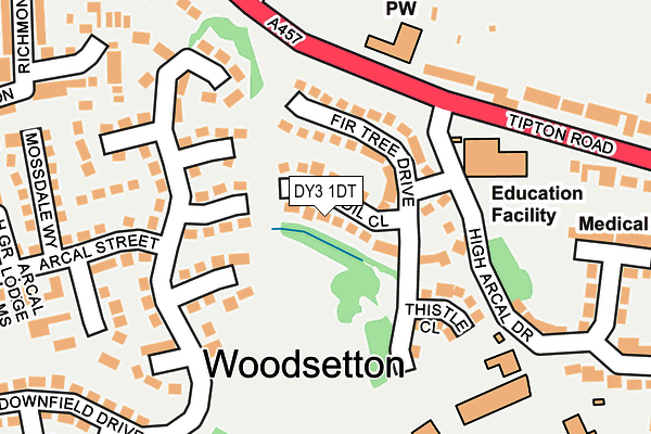 DY3 1DT map - OS OpenMap – Local (Ordnance Survey) DY3 1DT map - OS OpenMap – Local (Ordnance Survey)