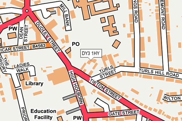 DY3 1HY map - OS OpenMap – Local (Ordnance Survey) DY3 1HY map - OS OpenMap – Local (Ordnance Survey)