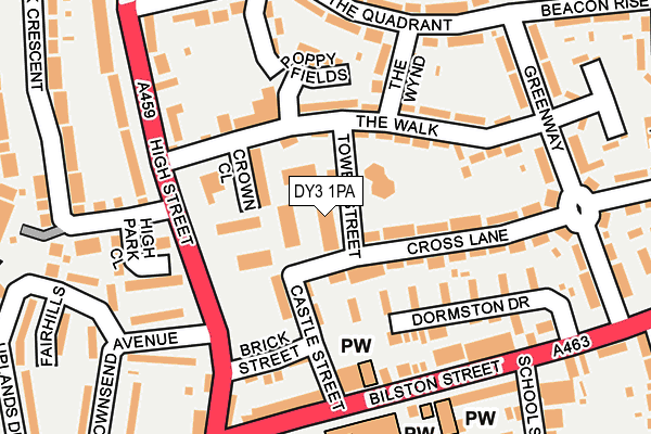 DY3 1PA map - OS OpenMap – Local (Ordnance Survey) DY3 1PA map - OS OpenMap – Local (Ordnance Survey)