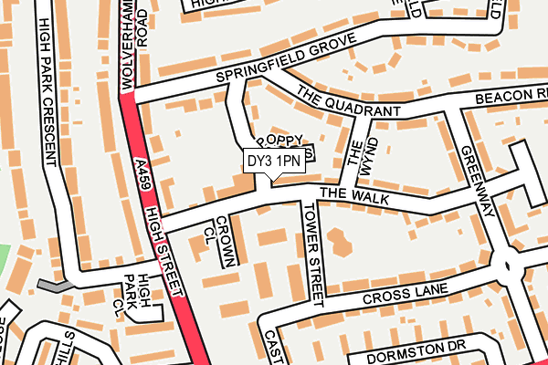 DY3 1PN map - OS OpenMap – Local (Ordnance Survey) DY3 1PN map - OS OpenMap – Local (Ordnance Survey)