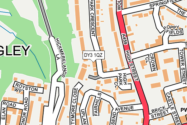 DY3 1QZ map - OS OpenMap – Local (Ordnance Survey) DY3 1QZ map - OS OpenMap – Local (Ordnance Survey)