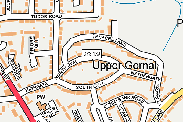 DY3 1XJ map - OS OpenMap – Local (Ordnance Survey) DY3 1XJ map - OS OpenMap – Local (Ordnance Survey)