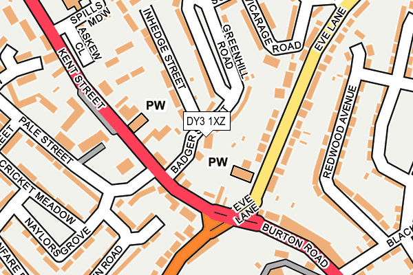 DY3 1XZ map - OS OpenMap – Local (Ordnance Survey) DY3 1XZ map - OS OpenMap – Local (Ordnance Survey)
