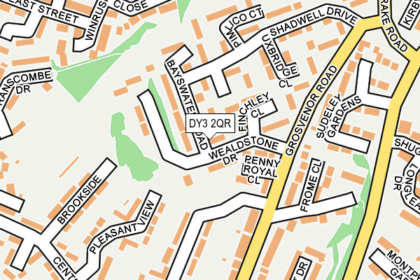 DY3 2QR map - OS OpenMap – Local (Ordnance Survey) DY3 2QR map - OS OpenMap – Local (Ordnance Survey)