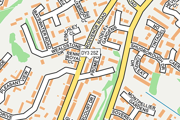 DY3 2SZ map - OS OpenMap – Local (Ordnance Survey) DY3 2SZ map - OS OpenMap – Local (Ordnance Survey)