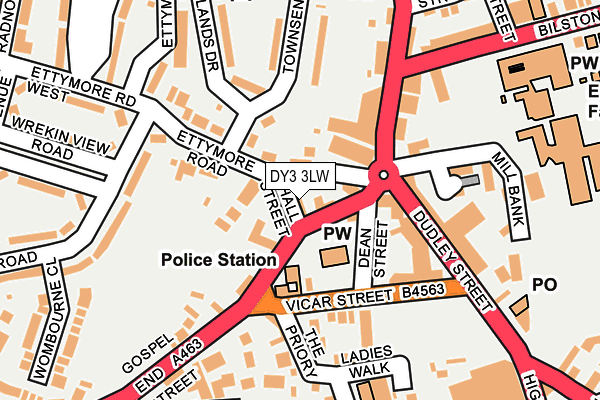 DY3 3LW map - OS OpenMap – Local (Ordnance Survey) DY3 3LW map - OS OpenMap – Local (Ordnance Survey)