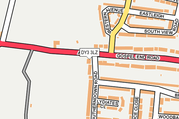 DY3 3LZ map - OS OpenMap – Local (Ordnance Survey) DY3 3LZ map - OS OpenMap – Local (Ordnance Survey)