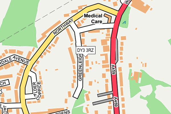 DY3 3RZ map - OS OpenMap – Local (Ordnance Survey) DY3 3RZ map - OS OpenMap – Local (Ordnance Survey)