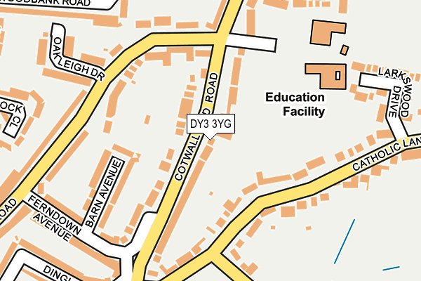 DY3 3YG map - OS OpenMap – Local (Ordnance Survey)