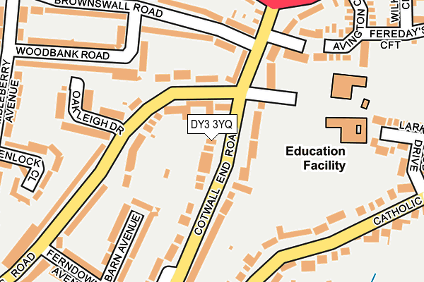 DY3 3YQ map - OS OpenMap – Local (Ordnance Survey) DY3 3YQ map - OS OpenMap – Local (Ordnance Survey)