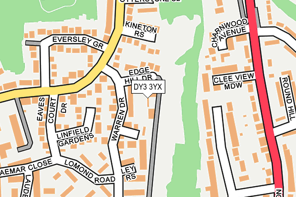 DY3 3YX map - OS OpenMap – Local (Ordnance Survey) DY3 3YX map - OS OpenMap – Local (Ordnance Survey)