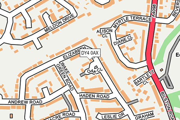 DY4 0AX map - OS OpenMap – Local (Ordnance Survey) DY4 0AX map - OS OpenMap – Local (Ordnance Survey)
