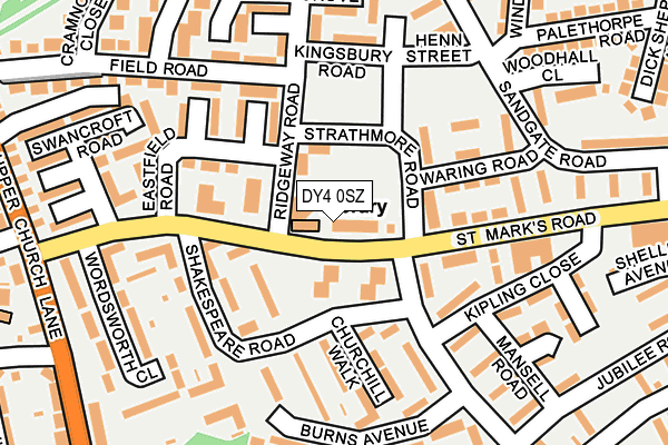 DY4 0SZ map - OS OpenMap – Local (Ordnance Survey) DY4 0SZ map - OS OpenMap – Local (Ordnance Survey)