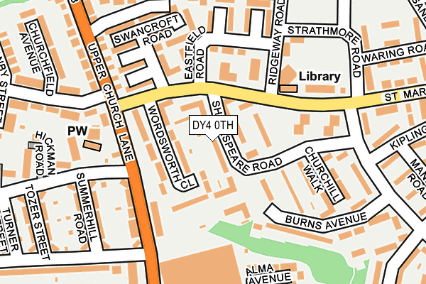 DY4 0TH map - OS OpenMap – Local (Ordnance Survey)