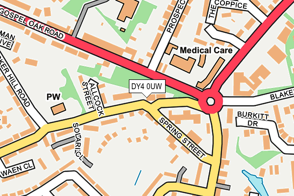 DY4 0UW map - OS OpenMap – Local (Ordnance Survey) DY4 0UW map - OS OpenMap – Local (Ordnance Survey)