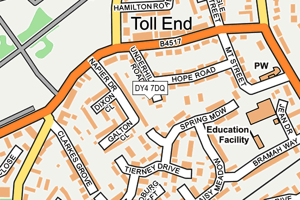 DY4 7DQ map - OS OpenMap – Local (Ordnance Survey)