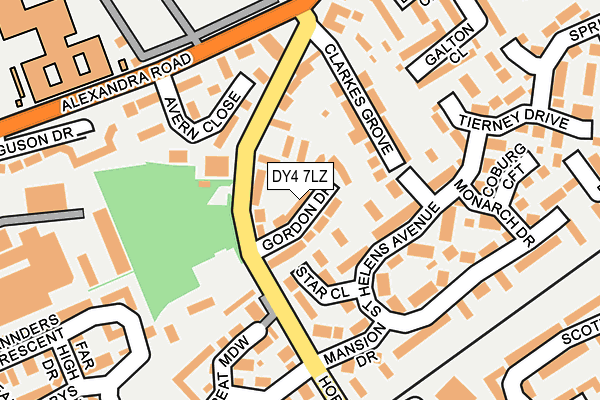 DY4 7LZ map - OS OpenMap – Local (Ordnance Survey) DY4 7LZ map - OS OpenMap – Local (Ordnance Survey)