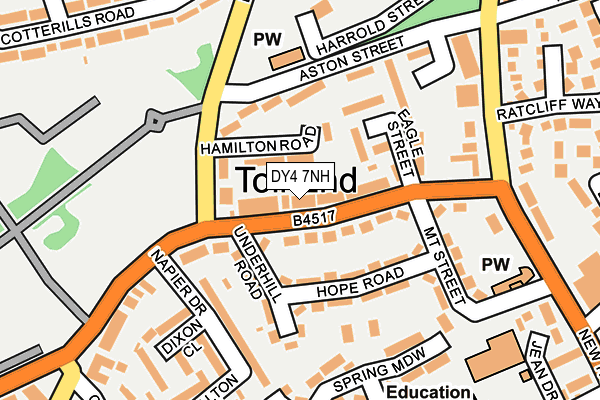 DY4 7NH map - OS OpenMap – Local (Ordnance Survey) DY4 7NH map - OS OpenMap – Local (Ordnance Survey)