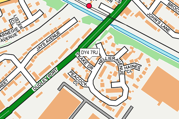DY4 7RJ map - OS OpenMap – Local (Ordnance Survey) DY4 7RJ map - OS OpenMap – Local (Ordnance Survey)