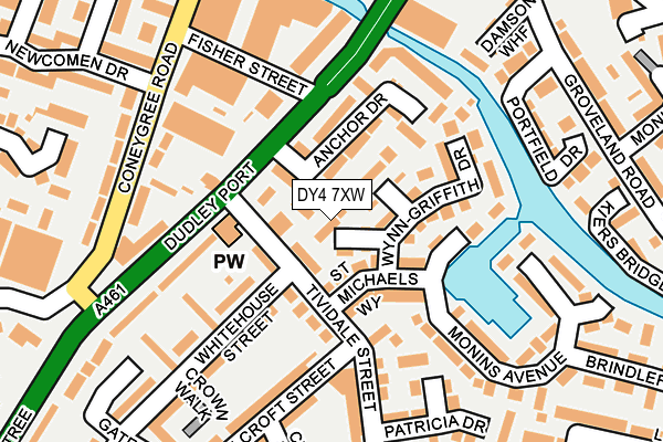 DY4 7XW map - OS OpenMap – Local (Ordnance Survey) DY4 7XW map - OS OpenMap – Local (Ordnance Survey)