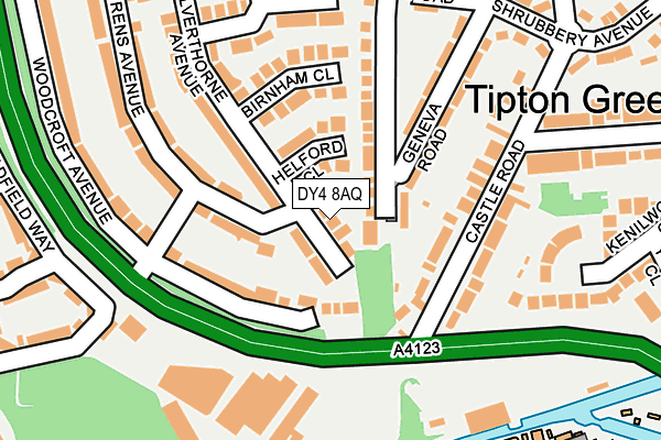 DY4 8AQ map - OS OpenMap – Local (Ordnance Survey) DY4 8AQ map - OS OpenMap – Local (Ordnance Survey)