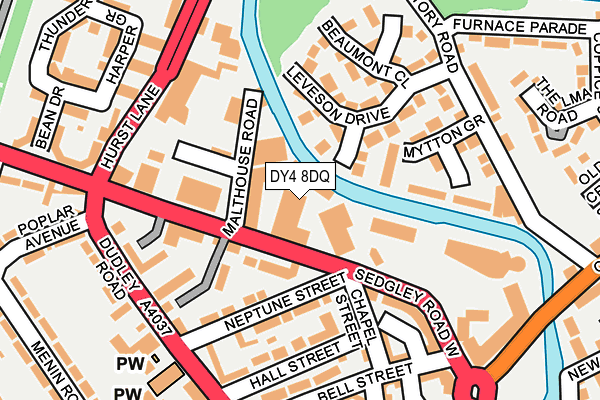 DY4 8DQ map - OS OpenMap – Local (Ordnance Survey) DY4 8DQ map - OS OpenMap – Local (Ordnance Survey)