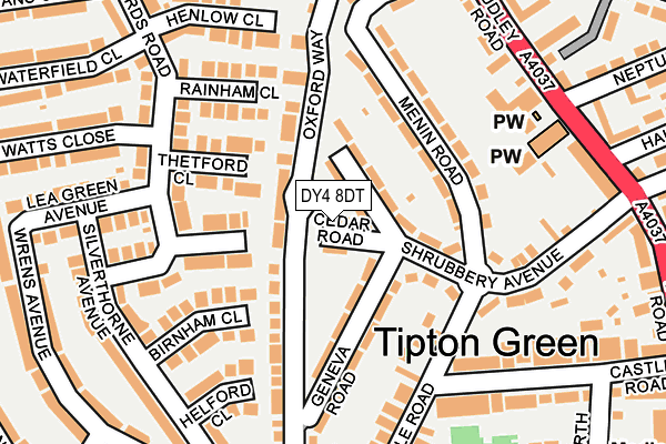 DY4 8DT map - OS OpenMap – Local (Ordnance Survey) DY4 8DT map - OS OpenMap – Local (Ordnance Survey)