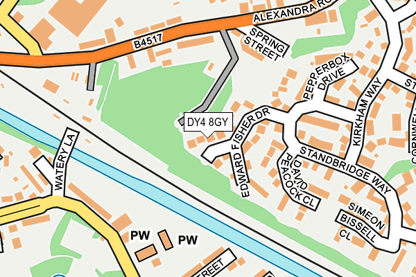 DY4 8GY map - OS OpenMap – Local (Ordnance Survey) DY4 8GY map - OS OpenMap – Local (Ordnance Survey)