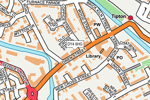 DY4 8HG map - OS OpenMap – Local (Ordnance Survey) DY4 8HG map - OS OpenMap – Local (Ordnance Survey)