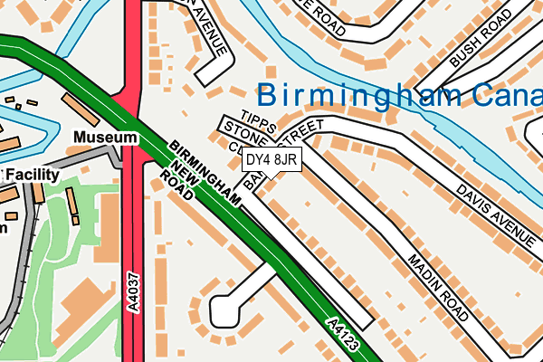 DY4 8JR map - OS OpenMap – Local (Ordnance Survey) DY4 8JR map - OS OpenMap – Local (Ordnance Survey)