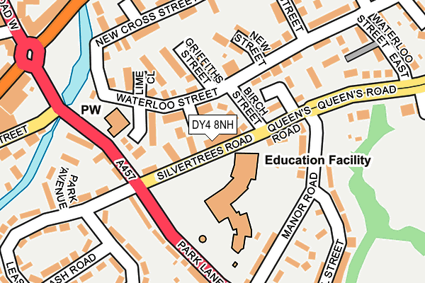 DY4 8NH map - OS OpenMap – Local (Ordnance Survey) DY4 8NH map - OS OpenMap – Local (Ordnance Survey)