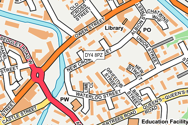 DY4 8PZ map - OS OpenMap – Local (Ordnance Survey) DY4 8PZ map - OS OpenMap – Local (Ordnance Survey)