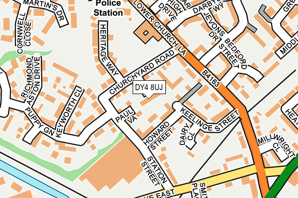 DY4 8UJ map - OS OpenMap – Local (Ordnance Survey) DY4 8UJ map - OS OpenMap – Local (Ordnance Survey)