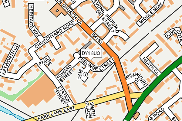 DY4 8UQ map - OS OpenMap – Local (Ordnance Survey) DY4 8UQ map - OS OpenMap – Local (Ordnance Survey)