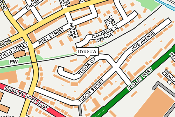 DY4 8UW map - OS OpenMap – Local (Ordnance Survey) DY4 8UW map - OS OpenMap – Local (Ordnance Survey)